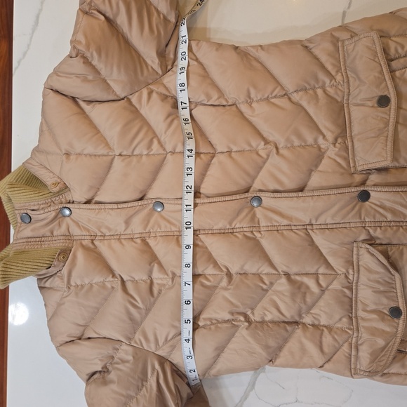 Lands End Womens Belted Trench Puffer Coat Tan Size Small - Picture 10 of 12